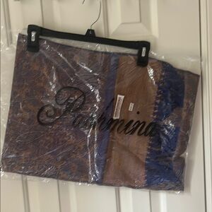 Pashmina Blue and Brown Scarf